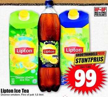 Aanbiedingen Lipton ice tea diverse smaken - Lipton - Geldig van 10/07/2014 tot 13/07/2014 bij Lekker Doen