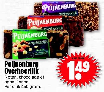 Aanbiedingen Peijnenburg overheerlijk noten, chocolade of appel kaneel - Peijnenburg - Geldig van 10/07/2014 tot 13/07/2014 bij Lekker Doen