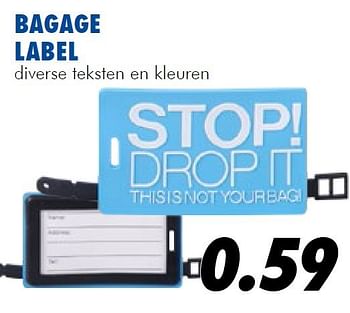 Aanbiedingen Bagage label - Huismerk - Action - Geldig van 10/07/2014 tot 03/08/2014 bij Action