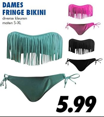 Aanbiedingen Dames fringe bikini - Huismerk - Action - Geldig van 10/07/2014 tot 03/08/2014 bij Action