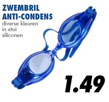 Aanbiedingen Zwembril anti-condens - Huismerk - Action - Geldig van 10/07/2014 tot 03/08/2014 bij Action