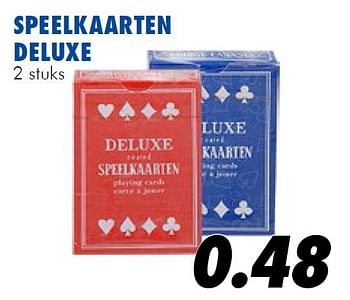 Aanbiedingen Speelkaarten deluxe - Huismerk - Action - Geldig van 10/07/2014 tot 03/08/2014 bij Action