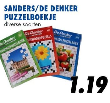 Aanbiedingen Sanders-de denker puzzelboekje - Huismerk - Action - Geldig van 10/07/2014 tot 03/08/2014 bij Action