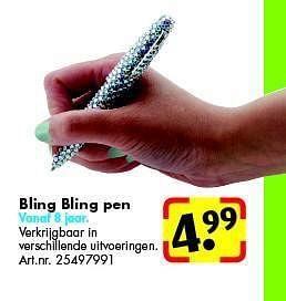 Aanbiedingen Bling bling pen - Bling Bling - Geldig van 12/07/2014 tot 27/07/2014 bij Bart Smit