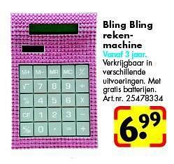 Aanbiedingen Bling bling rekenmachine - Bling Bling - Geldig van 12/07/2014 tot 27/07/2014 bij Bart Smit