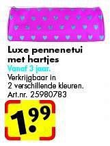 Aanbiedingen Luxe pennenetui met hartjes - Huismerk - Bart Smit - Geldig van 12/07/2014 tot 27/07/2014 bij Bart Smit