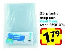 Aanbiedingen 25 plastic mappen - Huismerk - Bart Smit - Geldig van 12/07/2014 tot 27/07/2014 bij Bart Smit