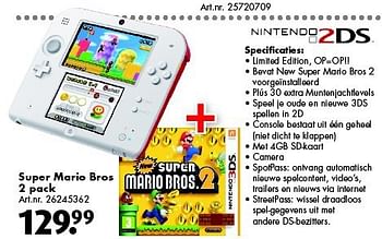 Aanbiedingen Super mario bros 2 pack - Nintendo - Geldig van 12/07/2014 tot 27/07/2014 bij Bart Smit
