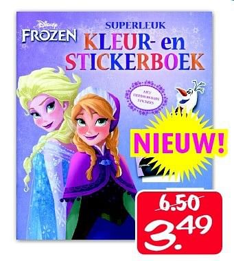 Aanbiedingen Disney frozen kleur-en stickerboek - Disney - Geldig van 12/07/2014 tot 31/08/2014 bij Boekenvoordeel
