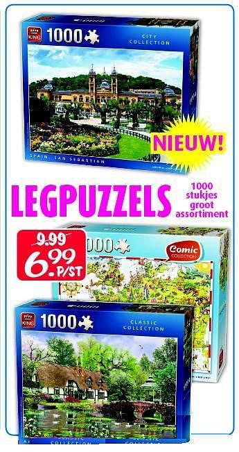 Aanbiedingen Legpuzzels - King - Geldig van 12/07/2014 tot 31/08/2014 bij Boekenvoordeel