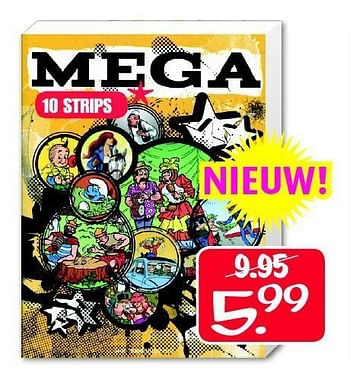 Aanbiedingen Mega 10 strips - Huismerk - Boekenvoordeel - Geldig van 12/07/2014 tot 31/08/2014 bij Boekenvoordeel
