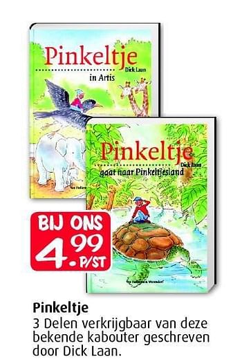 Aanbiedingen Pinkeltje 3 delen verkrijgbaar van deze bekende kabouter - Huismerk - Boekenvoordeel - Geldig van 12/07/2014 tot 31/08/2014 bij Boekenvoordeel