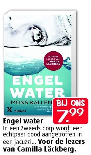 Aanbiedingen Engel water . voor de lezers van camilla läckberg - Huismerk - Boekenvoordeel - Geldig van 12/07/2014 tot 31/08/2014 bij Boekenvoordeel