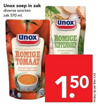 Aanbiedingen Unox soep in zak - Unox - Geldig van 13/07/2014 tot 19/07/2014 bij Deen Supermarkten