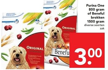 Aanbiedingen Purina one of beneful brokken - Beneful - Geldig van 13/07/2014 tot 19/07/2014 bij Deen Supermarkten