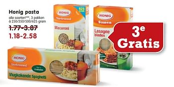 Aanbiedingen Honig pasta - Honig - Geldig van 13/07/2014 tot 19/07/2014 bij Em-té