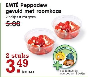 Aanbiedingen Emté peppadew gevuld met roomkaas - Huismerk - Em-té - Geldig van 13/07/2014 tot 19/07/2014 bij Em-té