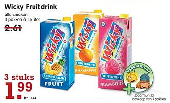 Aanbiedingen Wicky fruitdrink - Wicky - Geldig van 13/07/2014 tot 19/07/2014 bij Em-té