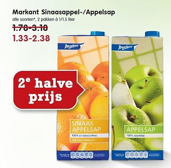 Aanbiedingen Markant sinaasappel--appelsap - Markant - Geldig van 13/07/2014 tot 19/07/2014 bij Em-té