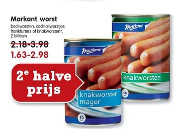 Aanbiedingen Markant worst - Markant - Geldig van 13/07/2014 tot 19/07/2014 bij Em-té