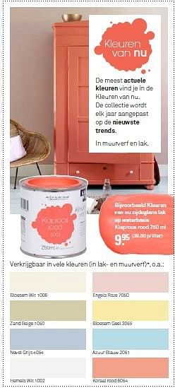 Aanbiedingen Kleuren van nu zijdeglans lak op waterbasis - Huismerk Karwei - Geldig van 13/07/2014 tot 19/07/2014 bij Karwei