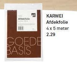 Aanbiedingen Karwei afdekfolie - Huismerk Karwei - Geldig van 13/07/2014 tot 19/07/2014 bij Karwei