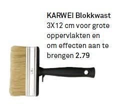 Aanbiedingen Karwei blokkwast - Huismerk Karwei - Geldig van 13/07/2014 tot 19/07/2014 bij Karwei