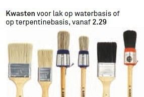 Aanbiedingen Kwasten voor lak op waterbasis of op terpentinebasis - Huismerk Karwei - Geldig van 13/07/2014 tot 19/07/2014 bij Karwei
