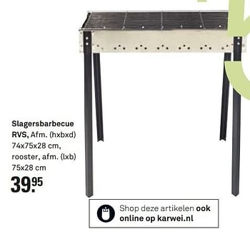 Aanbiedingen Slagersbarbecue rvs - Huismerk Karwei - Geldig van 13/07/2014 tot 19/07/2014 bij Karwei