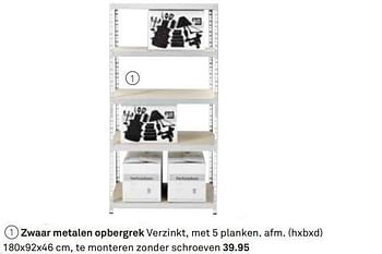 Aanbiedingen Zwaar metalen opbergrek - Huismerk Karwei - Geldig van 13/07/2014 tot 19/07/2014 bij Karwei