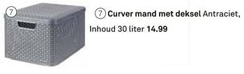 Aanbiedingen Curver mand met deksel - Curver - Geldig van 13/07/2014 tot 19/07/2014 bij Karwei