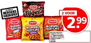 Aanbiedingen Duyvis borrel of tijgernootjes - Duyvis - Geldig van 13/07/2014 tot 19/07/2014 bij Plus