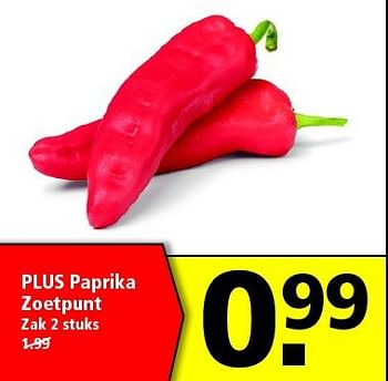 Aanbiedingen Plus paprika zoetpunt - Huismerk - Plus - Geldig van 13/07/2014 tot 19/07/2014 bij Plus