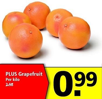 Aanbiedingen Plus grapefruit - Huismerk - Plus - Geldig van 13/07/2014 tot 19/07/2014 bij Plus