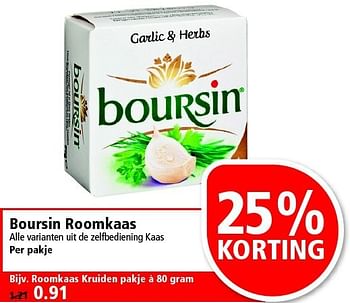 Aanbiedingen Boursin roomkaas - Boursin - Geldig van 13/07/2014 tot 19/07/2014 bij Plus