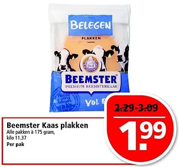 Aanbiedingen Beemster kaas plakken - Beemster - Geldig van 13/07/2014 tot 19/07/2014 bij Plus