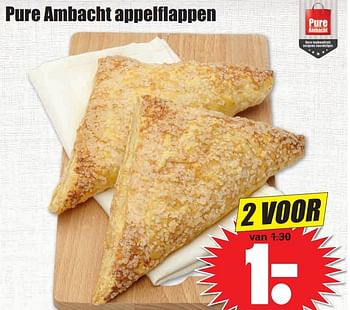 Aanbiedingen Pure ambacht appelflappen - Huismerk - Dirk - Geldig van 13/07/2014 tot 19/07/2014 bij Lekker Doen