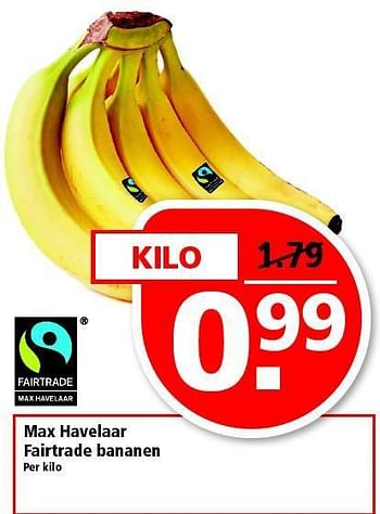 Aanbiedingen Max havelaar fairtrade bananen - Max Havelaar - Geldig van 13/07/2014 tot 19/07/2014 bij Plus