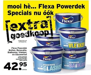 Aanbiedingen Flexa powerdek glasweefsel - Flexa - Geldig van 14/07/2014 tot 20/07/2014 bij Gamma