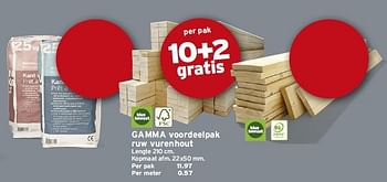 Aanbiedingen Gamma voordeelpak ruw vurenhout - Huismerk - Gamma - Geldig van 14/07/2014 tot 20/07/2014 bij Gamma