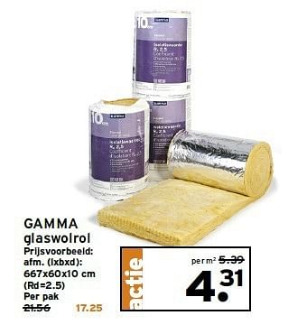 Aanbiedingen Gamma glaswolrol - Huismerk - Gamma - Geldig van 14/07/2014 tot 20/07/2014 bij Gamma