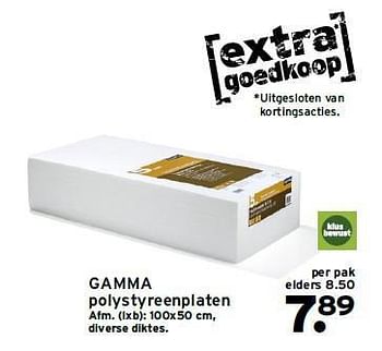 Aanbiedingen Gamma polystyreenplaten - Huismerk - Gamma - Geldig van 14/07/2014 tot 20/07/2014 bij Gamma