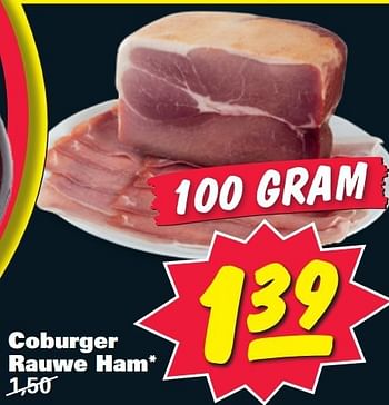 Aanbiedingen Coburger rauwe ham - Coburger - Geldig van 14/07/2014 tot 20/07/2014 bij Nettorama