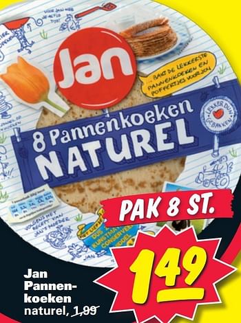 Aanbiedingen Jan pannenkoeken - Jan - Geldig van 14/07/2014 tot 20/07/2014 bij Nettorama