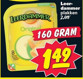Aanbiedingen Leerdammer plakken - Leerdammer - Geldig van 14/07/2014 tot 20/07/2014 bij Nettorama