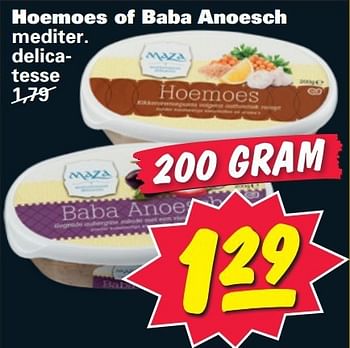 Aanbiedingen Hoemoes of baba anoesch - Maza - Geldig van 14/07/2014 tot 20/07/2014 bij Nettorama