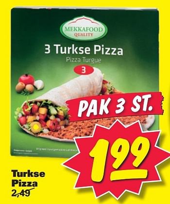 Aanbiedingen Turkse pizza - Mekkafood - Geldig van 14/07/2014 tot 20/07/2014 bij Nettorama