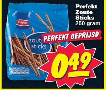 Aanbiedingen Perfekt zoute sticks - Perfekt - Geldig van 14/07/2014 tot 20/07/2014 bij Nettorama