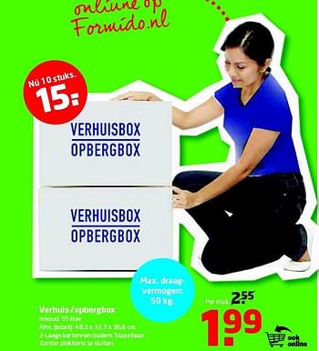 Aanbiedingen Verhuis--opbergbox - Huismerk - Formido - Geldig van 14/07/2014 tot 21/07/2014 bij Formido