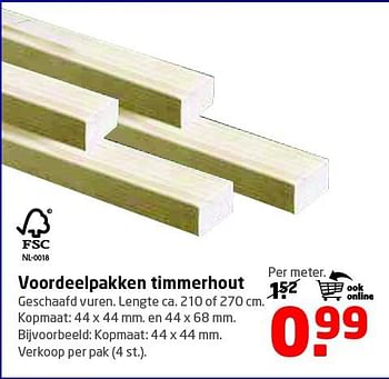 Aanbiedingen Voordeelpakken timmerhout - Huismerk - Formido - Geldig van 14/07/2014 tot 21/07/2014 bij Formido